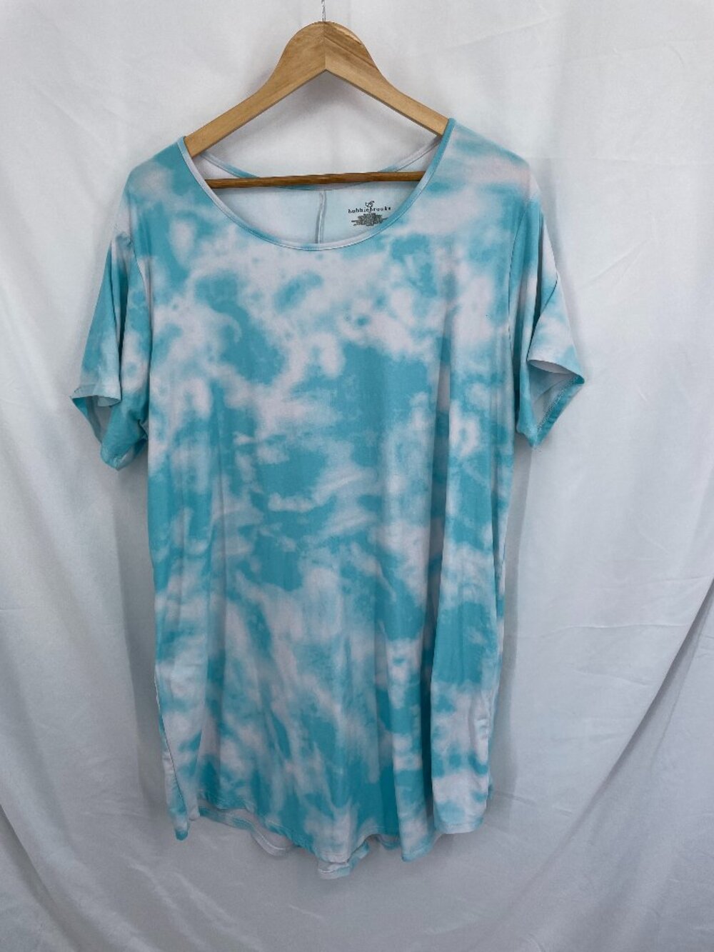 Bobbie Brooks Sky Blue and White Tie-Dye Tunic